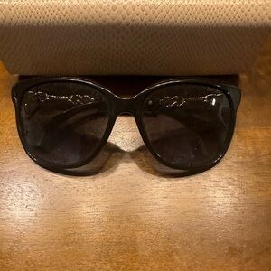 Jimmy Choo black with gold embellished sunglasses